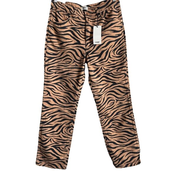 Free People X Wrangler Wild West 603 PURR High Rise Straight Leg Jeans Sz 28 NEW - Picture 1 of 16